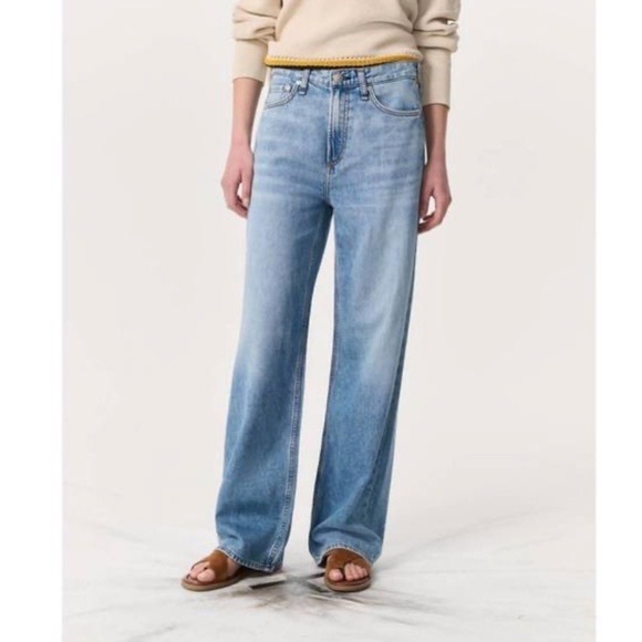 Rag & Bone Featherweight Logan Wide-Leg Jeans in Audrey - Picture 2 of 6